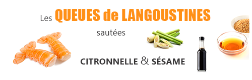 recette lefish gourmand de queues de langoustines sautees au sesame et a la citronnelle